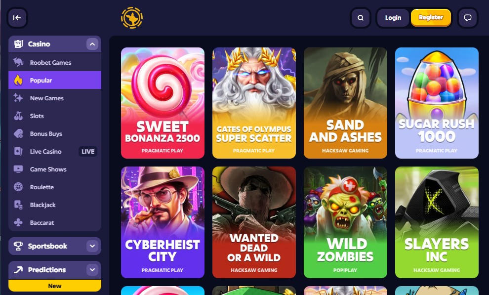 Roobet Casino house games — Crash, Mines, Plinko, Snoop Dogg exclusives