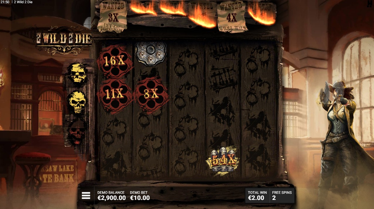 2 Wild 2 Die by Hacksaw Gaming – 96.25% RTP High volatility 15,000x max win bonus round