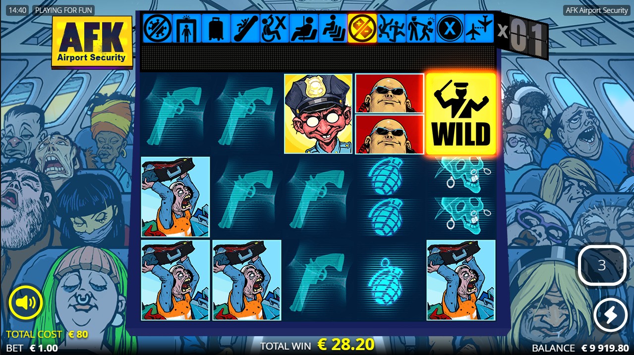 AFK Airport Security by Nolimit City — free spins bonus escalating scanner mechanics 19,693x max win