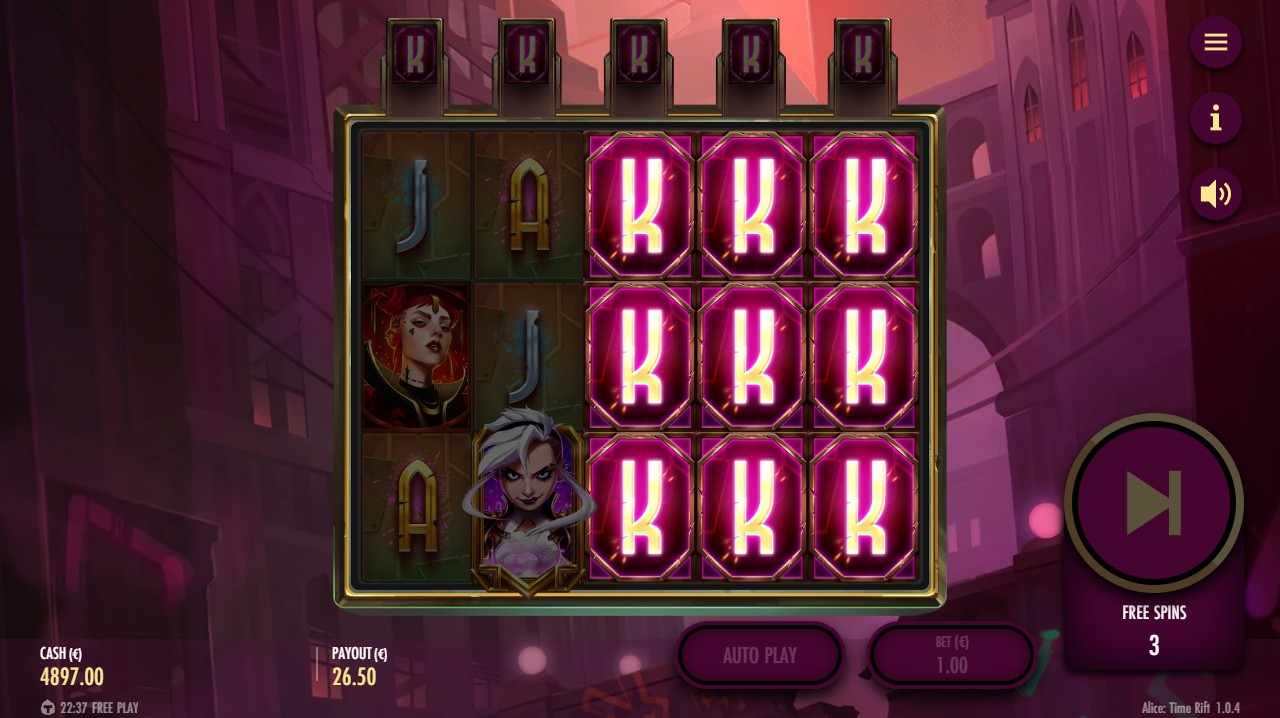 Alice Time Rift by Thunderkick — bonus round feature