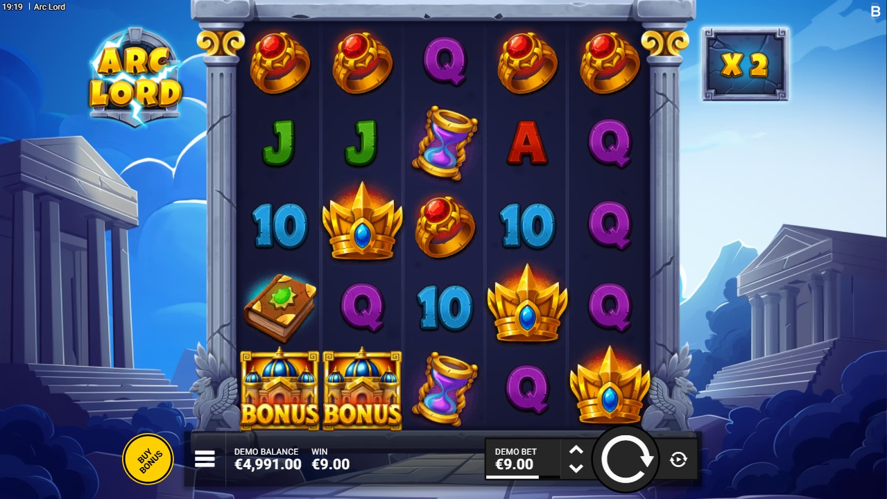 Arc Lord by Backseat Gaming — 5-reel base game 19 paylines