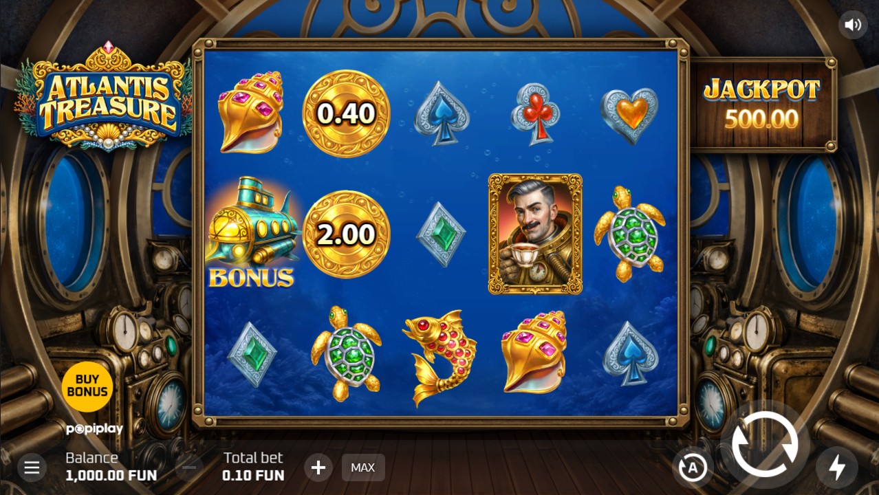 Atlantis Treasure by Popiplay – base game 5 reels 25 paylines