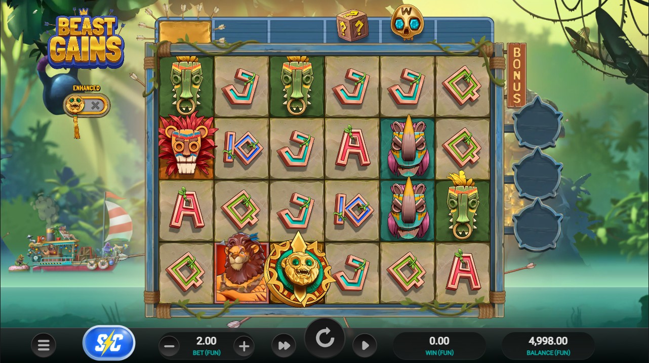 Beast Gains by Relax Gaming – 6-reel 4096 ways base game jungle theme