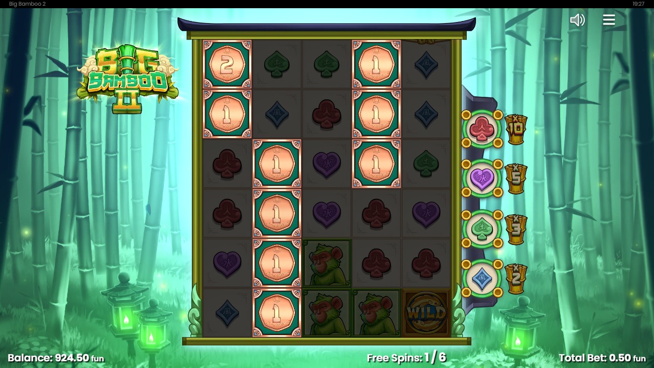 Big Bamboo 2 free spins bonus – bamboo wilds with multiplier progression