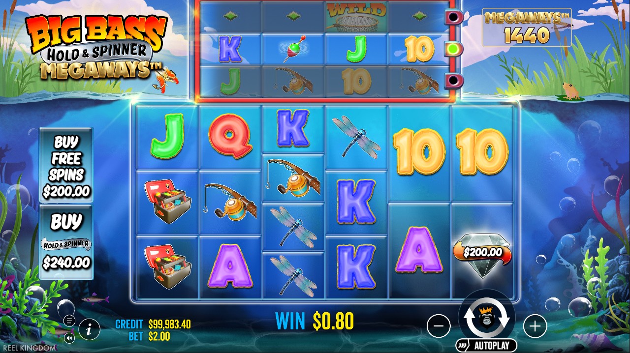 Big Bass Hold & Spinner Megaways by Pragmatic Play – Megaways base game