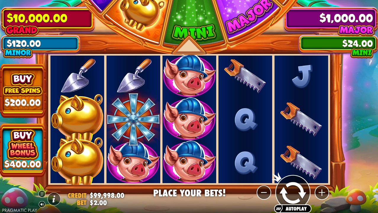 Brick House Bonanza by Pragmatic Play – base game 5x3 243 ways multiplier trail mechanic