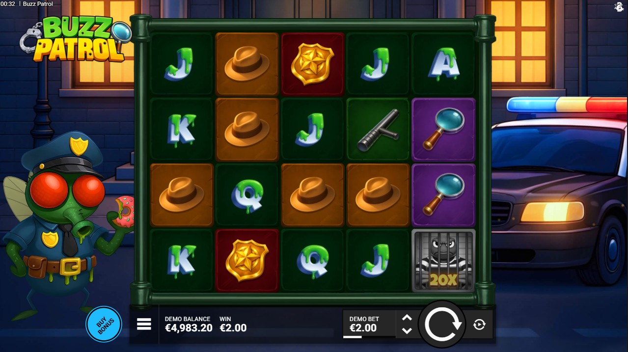 Buzz Patrol slot by Bullshark Games – base game