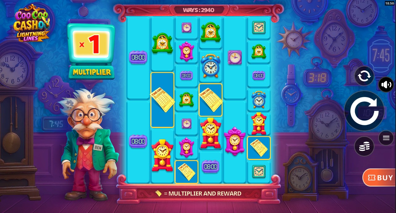 Coo Coo Cashoo slot by Yggdrasil Gaming, base game Megaways grid