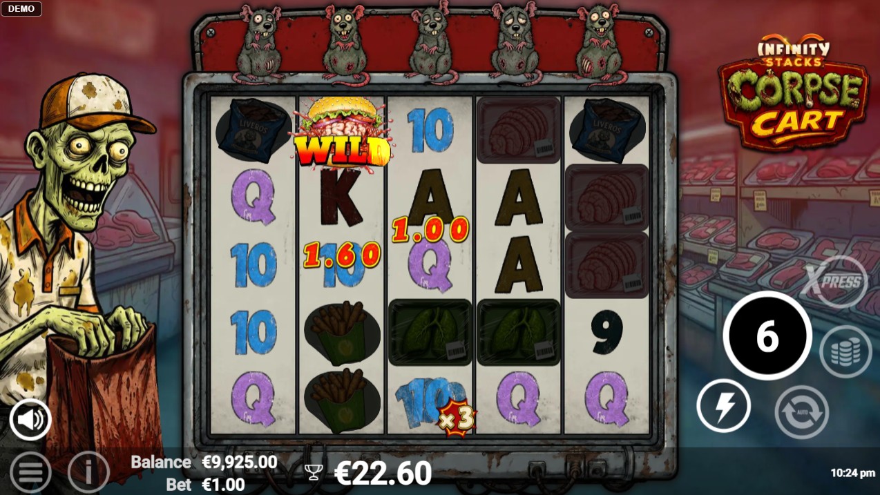 Corpse Cart – Free Spins bonus with expanded PopWins reels in the Halloween graveyard setting
