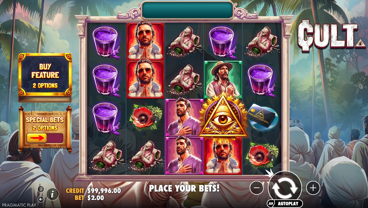 Cult by Pragmatic Play – base game 5 reels 25 paylines occult theme multiplier free spins