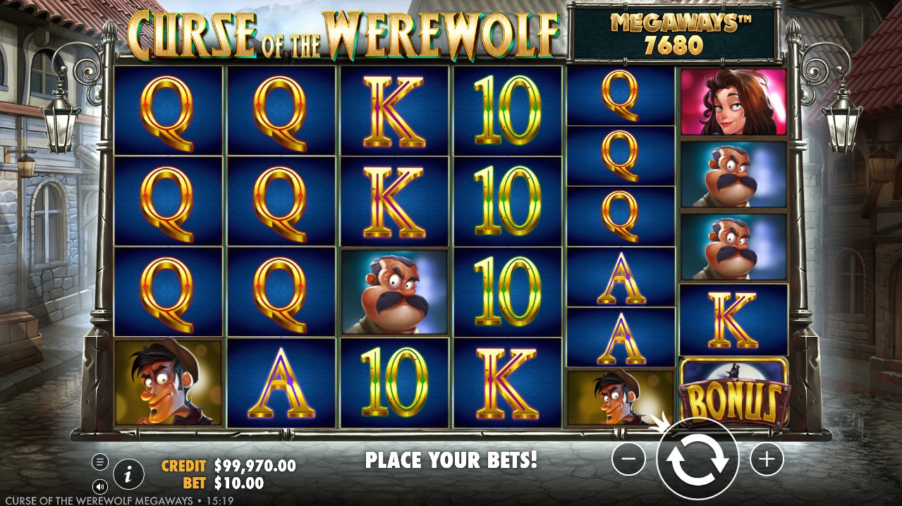 Curse of the Werewolf Megaways by Pragmatic Play – base game up to 46,656 ways mystery symbols