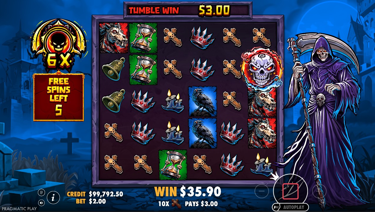 Death Dominion by Pragmatic Play — Dominion Immortal Free Spins x2–x1,000 multipliers 20,000x max win