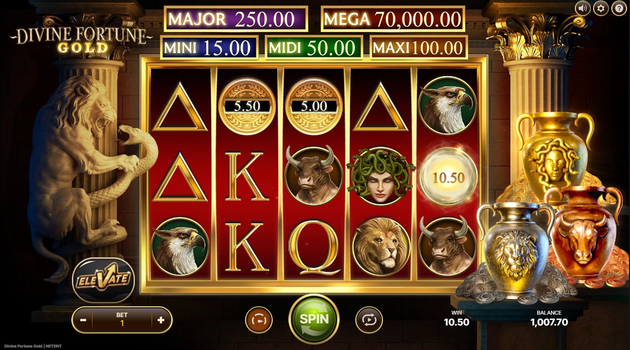 Divine Fortune Gold by NetEnt – base game