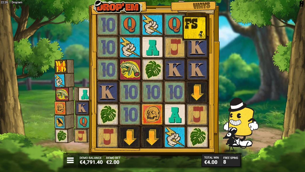 Drop 'Em by Hacksaw Gaming – bonus round, 96.21% RTP High volatility 10,000x max win