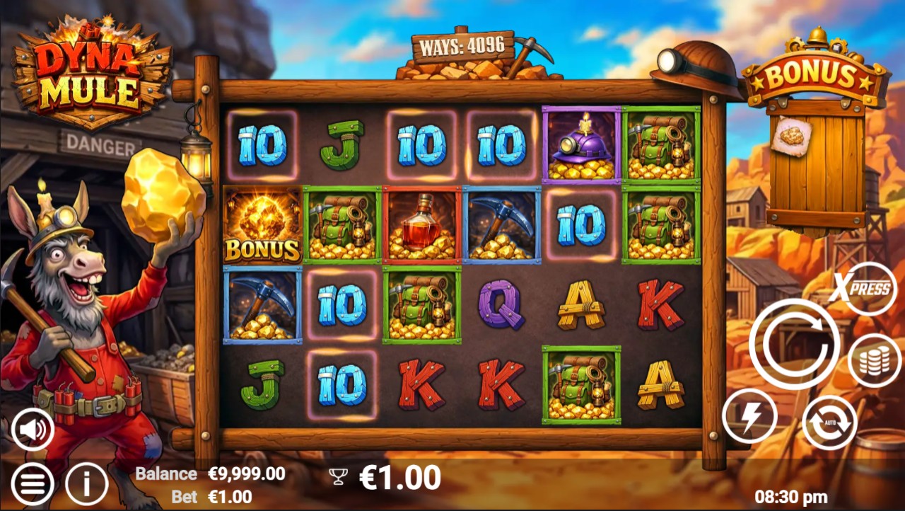 Dyna Mule by AvatarUX – base game, 95.98% RTP, High volatility, PopWins mechanic