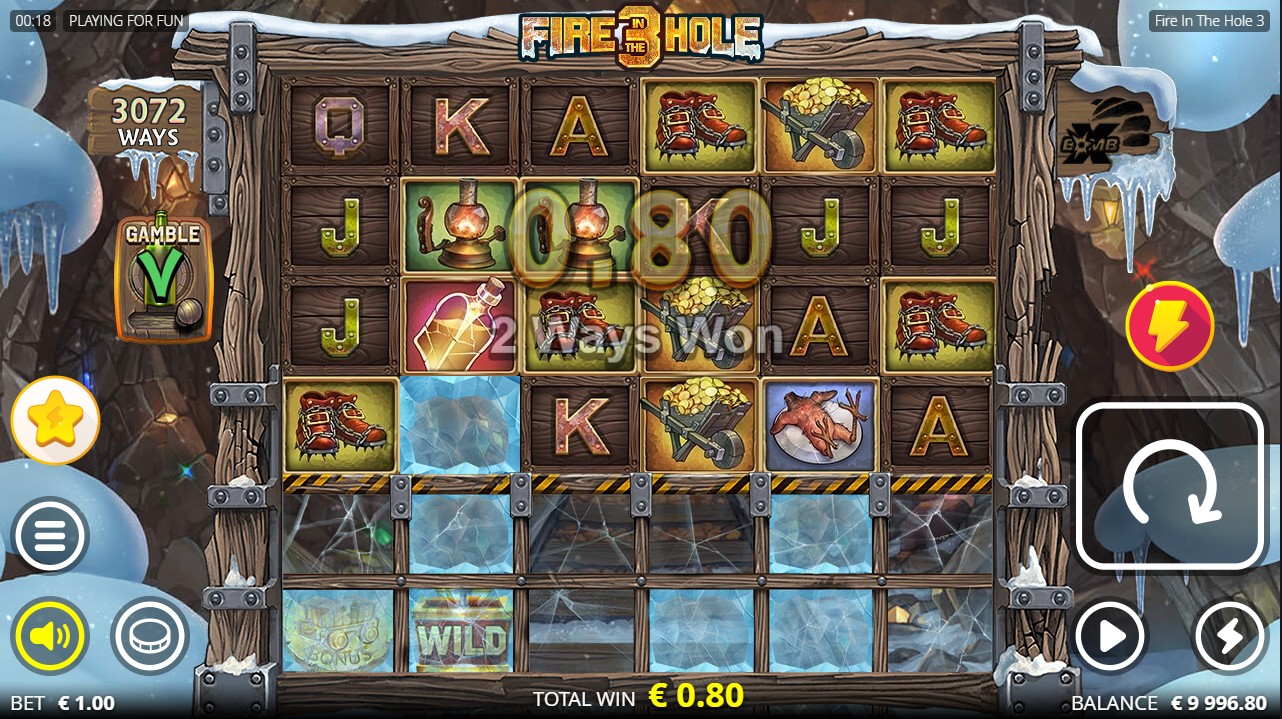 Fire in the Hole 3 by Nolimit City – base game 6 reels 46,656 ways xWays underground mining