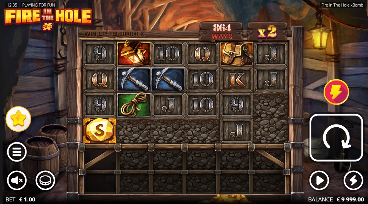 Fire in the Hole xBomb by Nolimit City – 96.08% RTP Very High volatility 60,000x max win base game