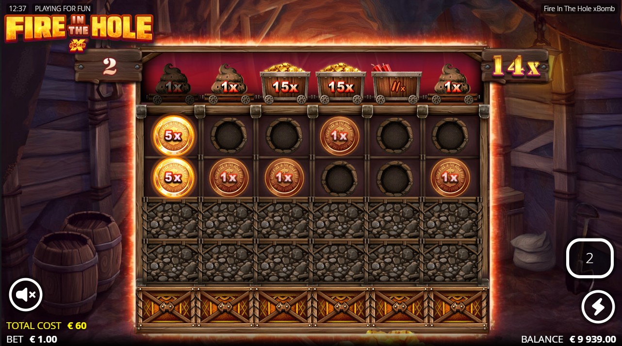 Fire in the Hole xBomb by Nolimit City – 96.08% RTP Very High volatility 60,000x max win bonus round