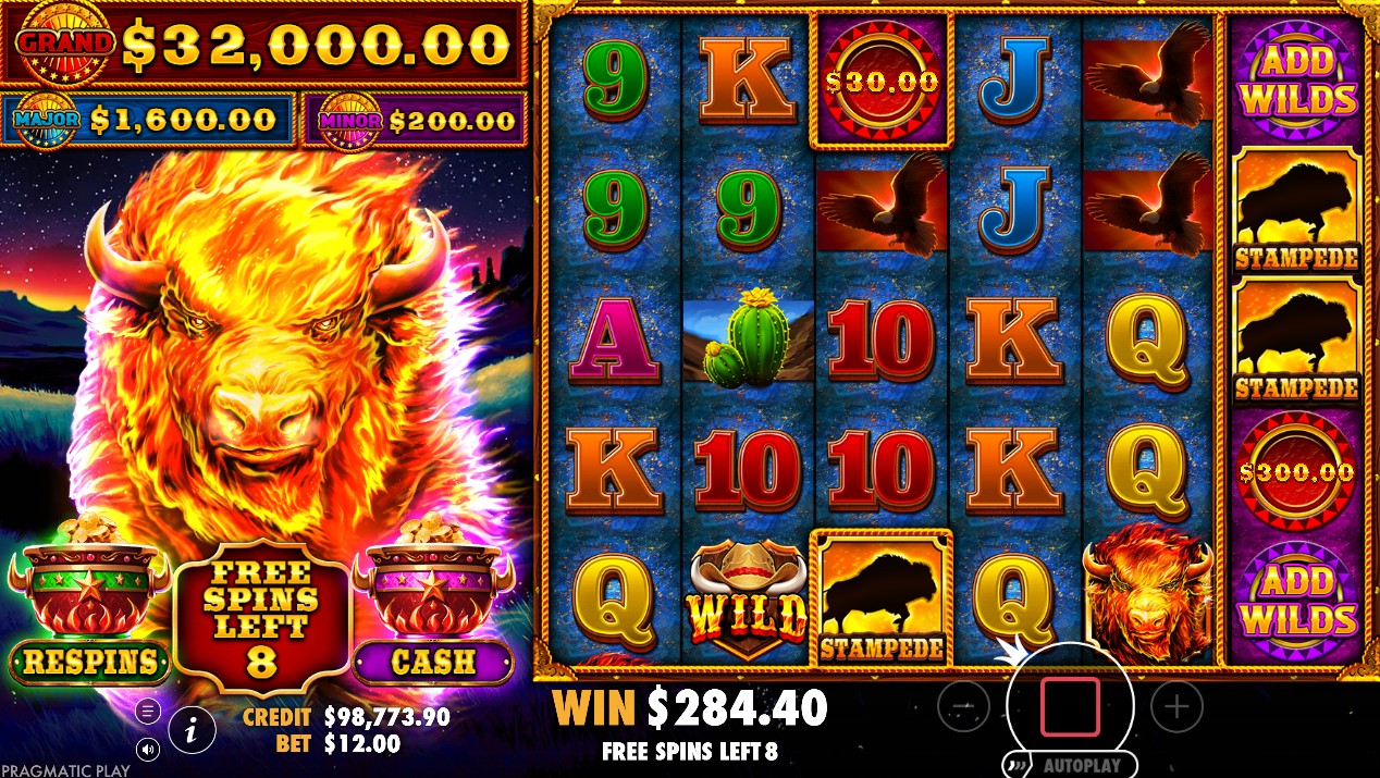 Fire Stampede Ultimate bonus – stampede multiplier free spins 10,000x max win, Pragmatic Play 96.5% RTP