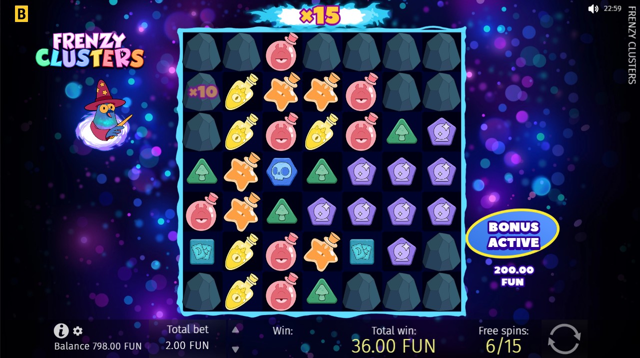 Frenzy Clusters by BGaming – 97.11% RTP High volatility 10,000x max win bonus round