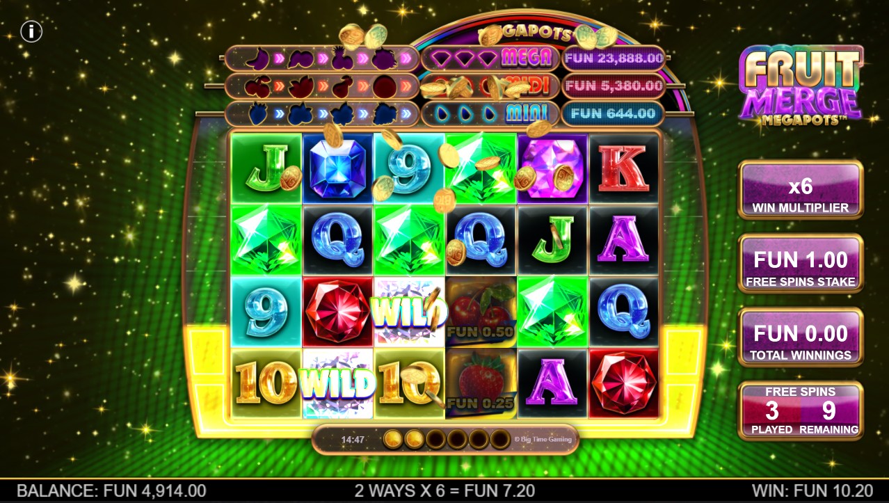 Fruit Merge Megapots by Big Time Gaming – bonus round