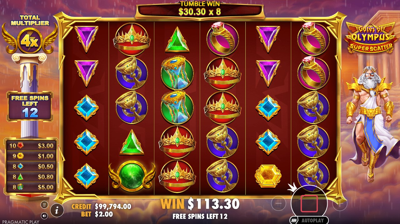 Gates of Olympus Super Scatter by Pragmatic Play – 96.5% RTP High volatility 50,000x max win bonus round