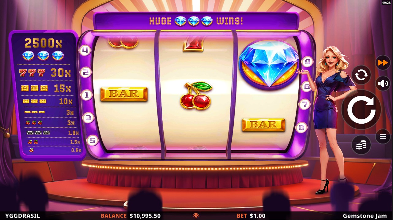 Gemstone Jam slot by Yggdrasil Gaming &ndash; base game