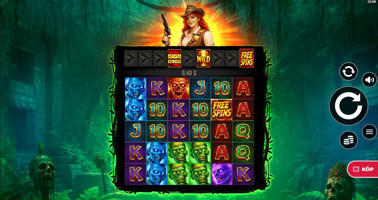 Giga Zombies GigaBlox by Yggdrasil Gaming – base game 6 reels scatter pays