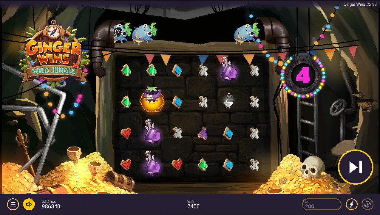 Ginger Wins Wild Jungle by Peter & Sons – bonus round, free spins with wild jungle mechanics