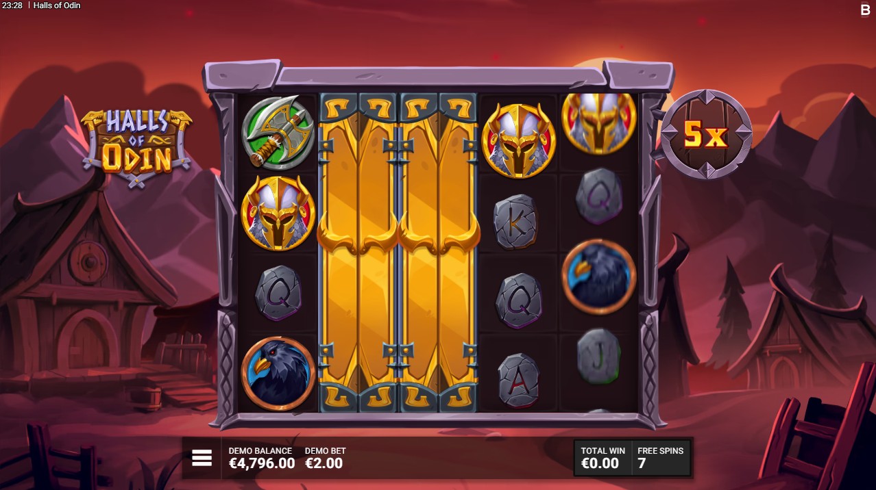 Halls of Odin by Backseat Gaming – free spins bonus round