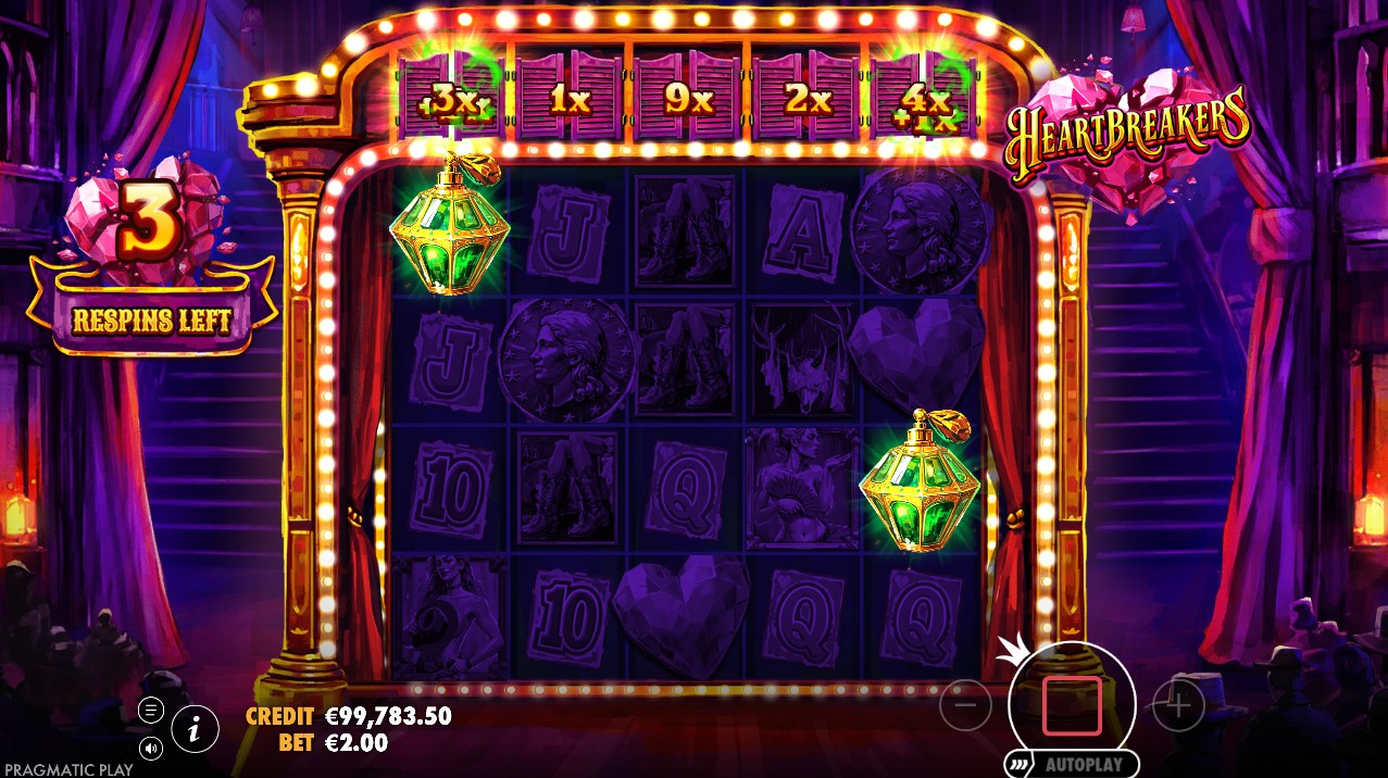 Heartbreakers by Pragmatic Play — bonus round free spins, 96.53% RTP, Low volatility, 10,000x max win, Pragmatic Play 2026