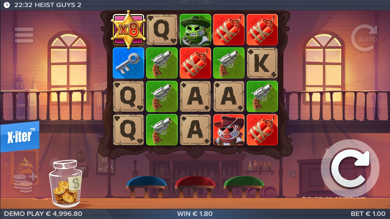 Heist Guys 2 by ELK Studios – base game, 96% RTP, High volatility, 5 reels 1024 ways