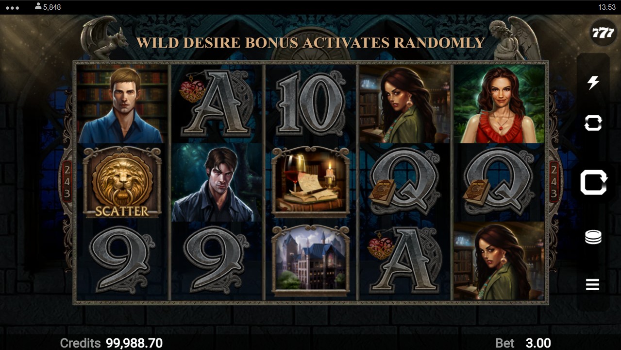 Immortal Romance by Games Global — 96.86% RTP Medium volatility 12,000x max win base game