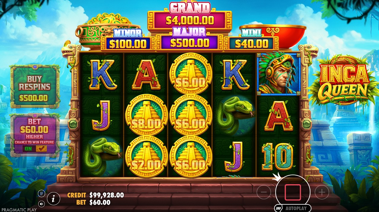 Inca Queen by Pragmatic Play – 5-reel base game Mesoamerican theme