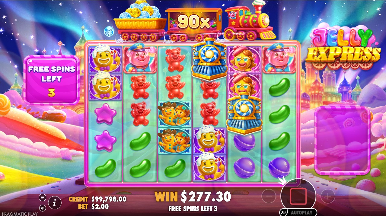 Jelly Express by Pragmatic Play High volatility free spins bonus multiplier