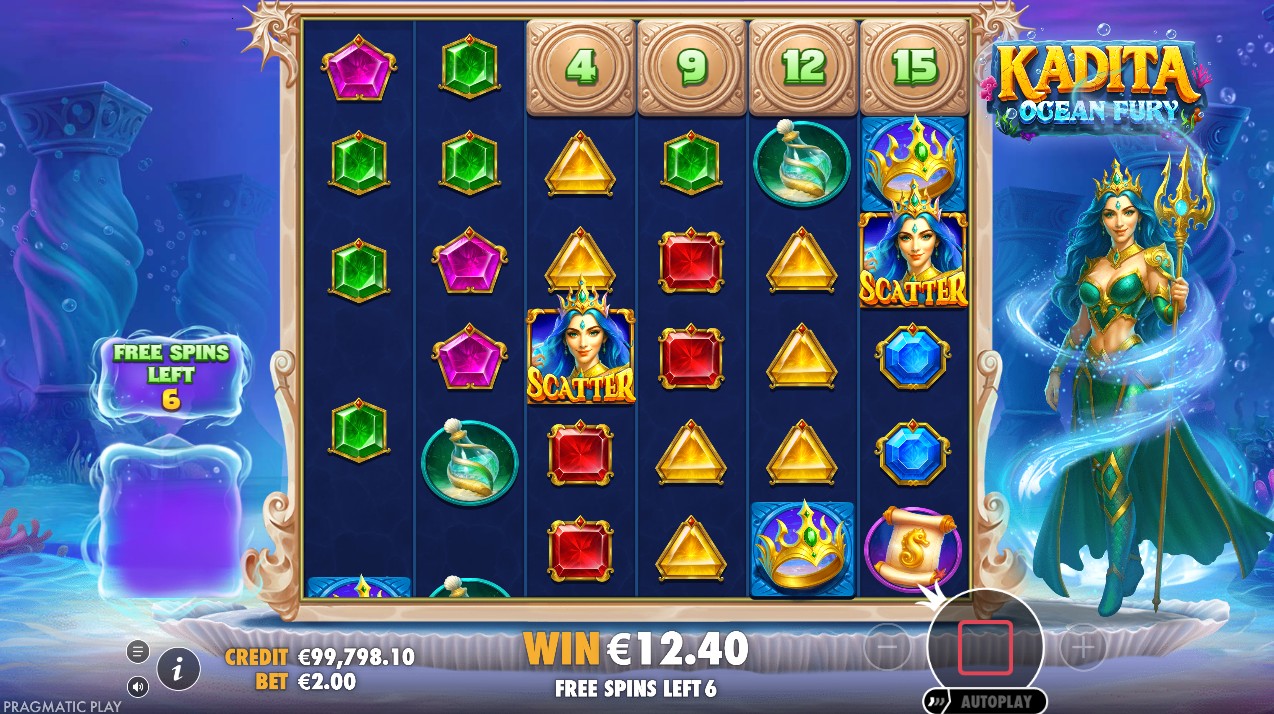 Kadita Ocean Fury slot review free spins bonus