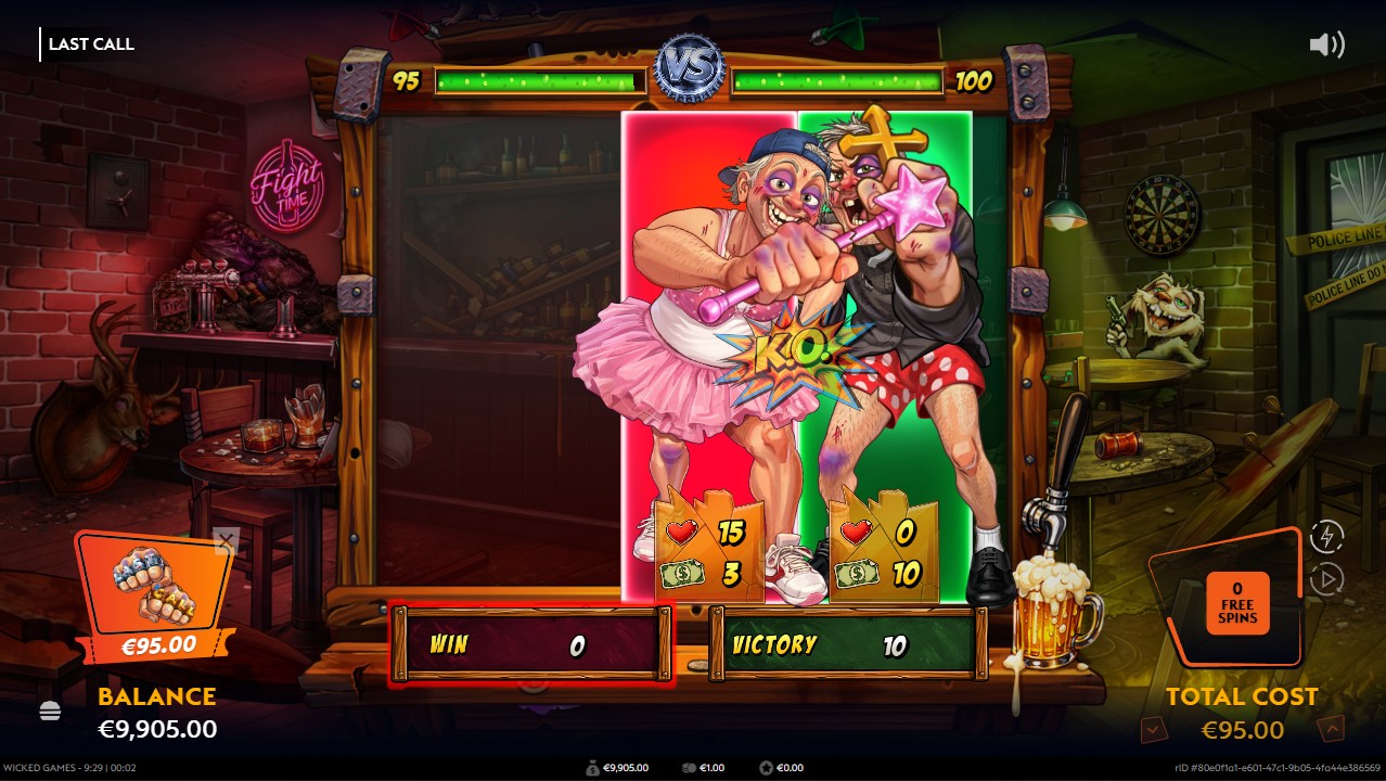 Last Call by Wicked Games — bonus round free spins 10,000x max win