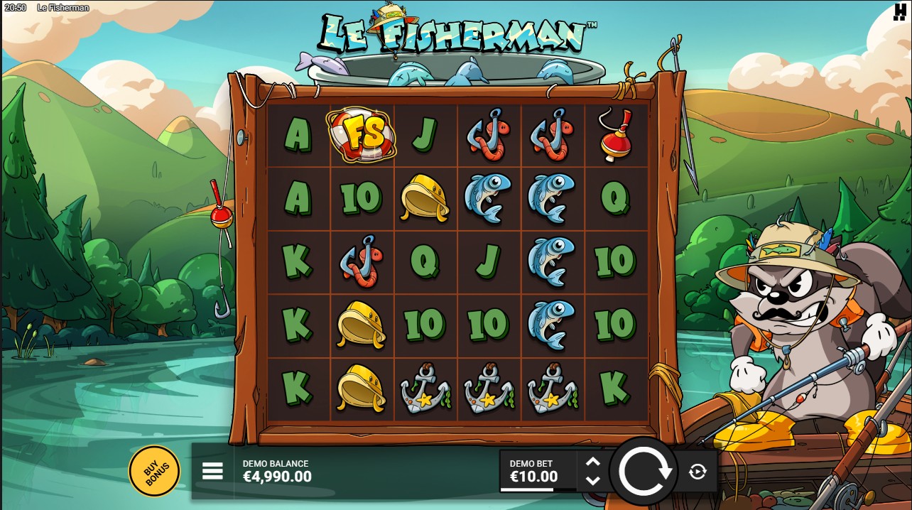Le Fisherman by Hacksaw Gaming – base game fishing theme high volatility bonus buy