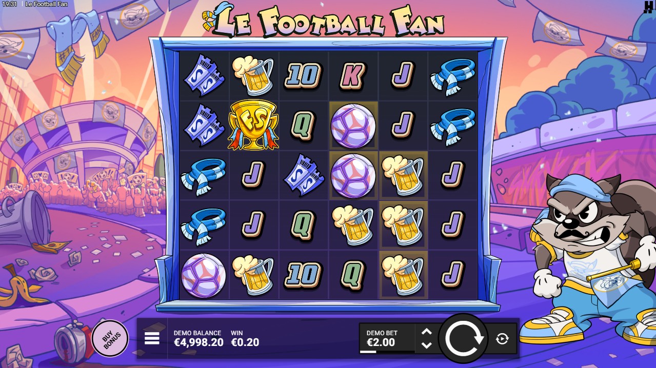 Le Football Fan slot by Hacksaw Gaming &ndash; base game