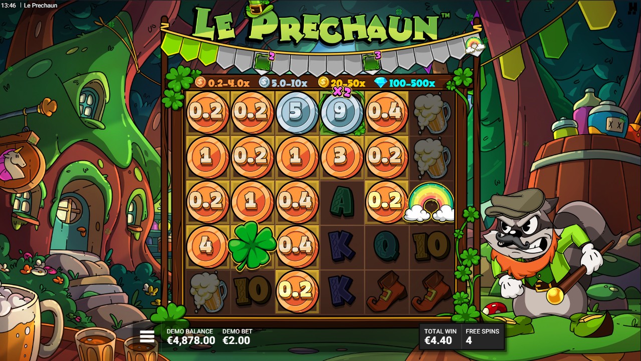 Le Prechaun by Hacksaw Gaming – bonus round, free spins with multiplier progression