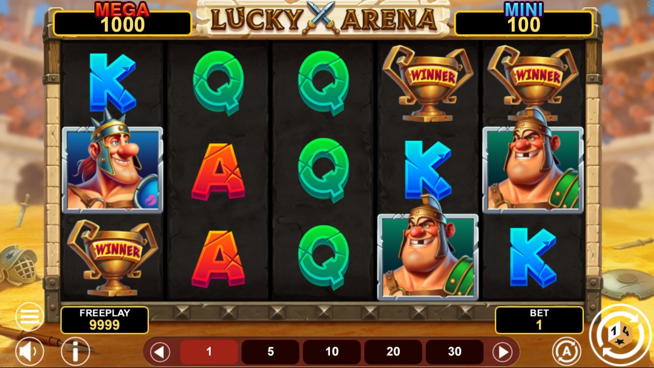 Lucky Arena by 1spin4win – base game Hold and Win gladiator arena theme medium volatility