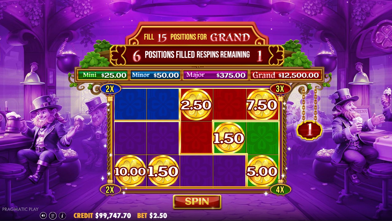 Lucky's Wild Pub 2 free spins – stacked wild multipliers 15,000x max win, Pragmatic Play 96.5% RTP