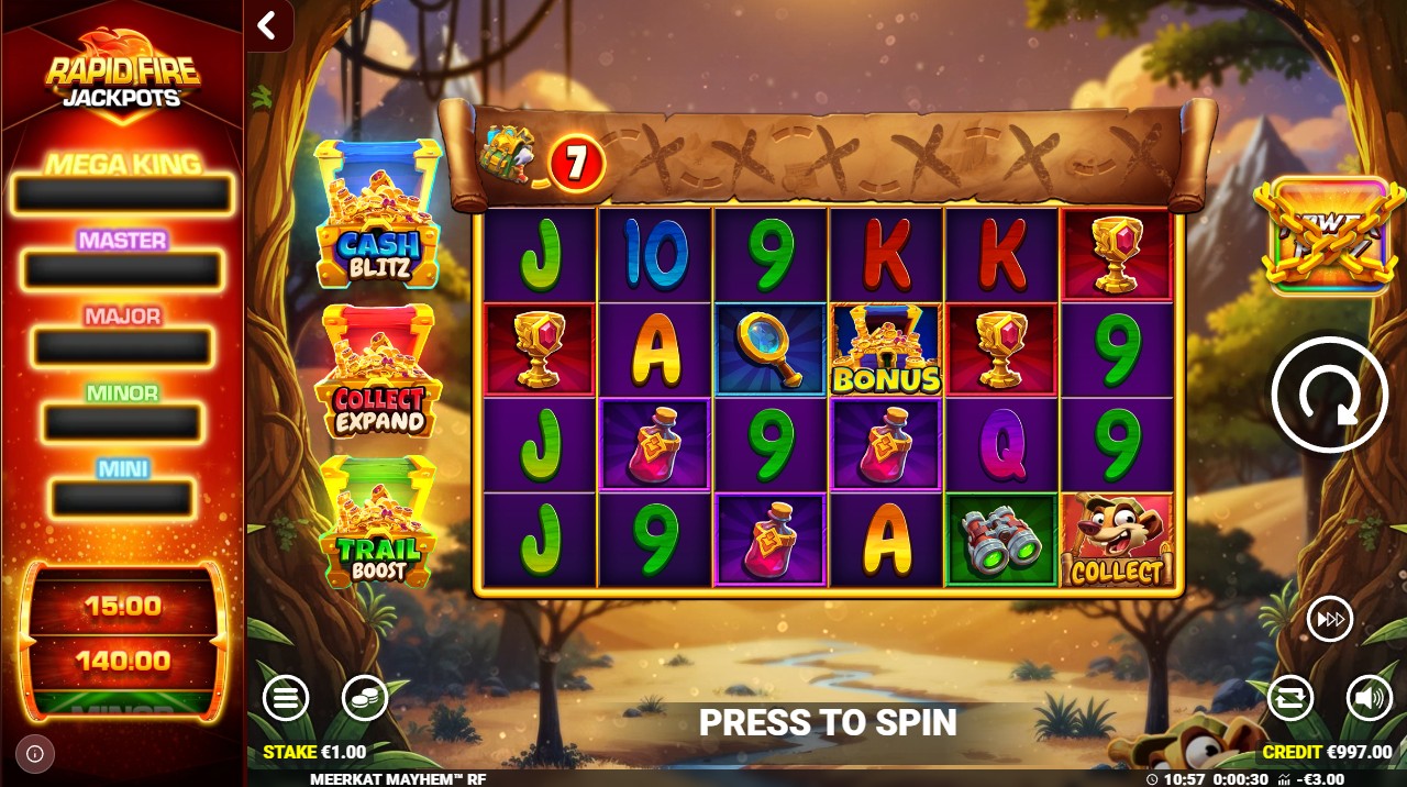Meerkat Mayhem by Blueprint Gaming — base game 6 reels 4,096 ways