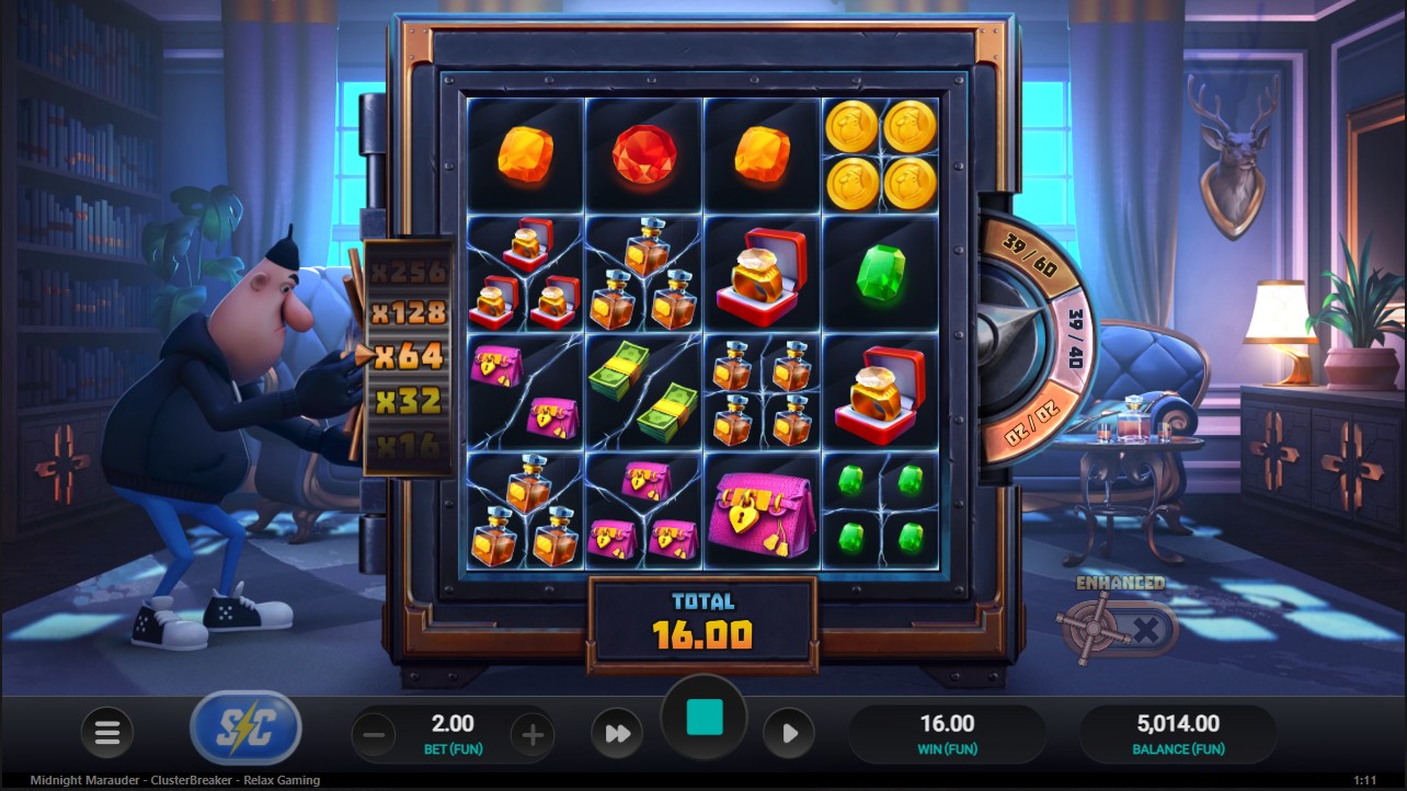 Midnight Marauder ClusterBreaker by Relax Gaming – base game