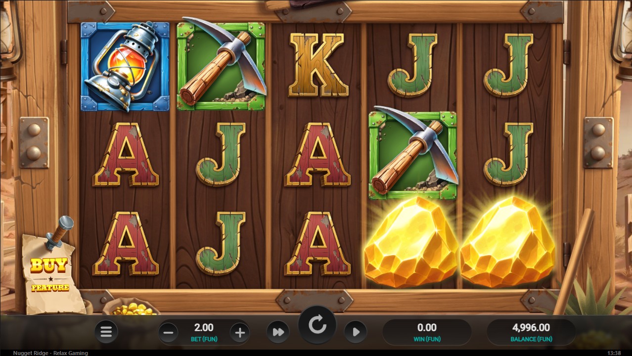 Nugget Ridge by Relax Gaming – respin mechanic 2 scatters sticky wild TNT expanding wild 15 paylines