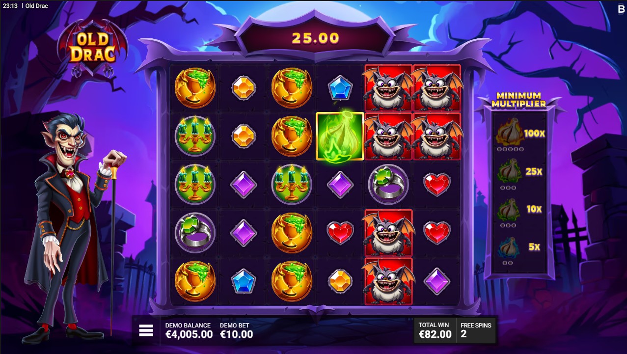 Old Drac by Backseat Gaming – free spins bonus round