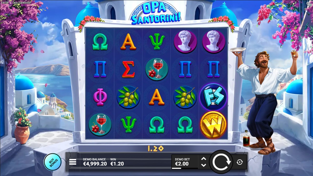 Opa Santorini! by Hacksaw Gaming – base game