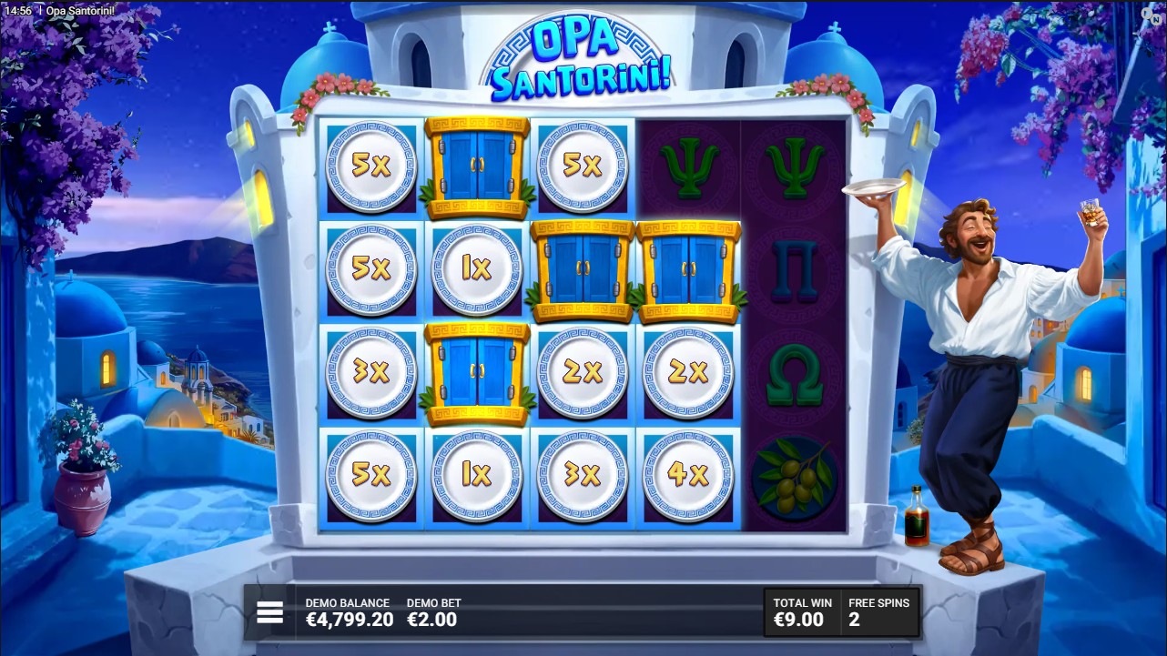 Opa Santorini! by Hacksaw Gaming – bonus round