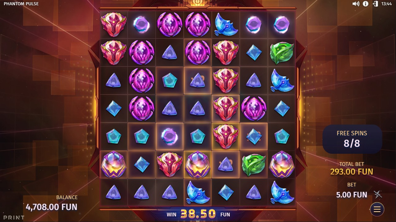 Phantom Pulse free spins bonus – Print Studios 96.40% RTP 20,000x max win cluster pays