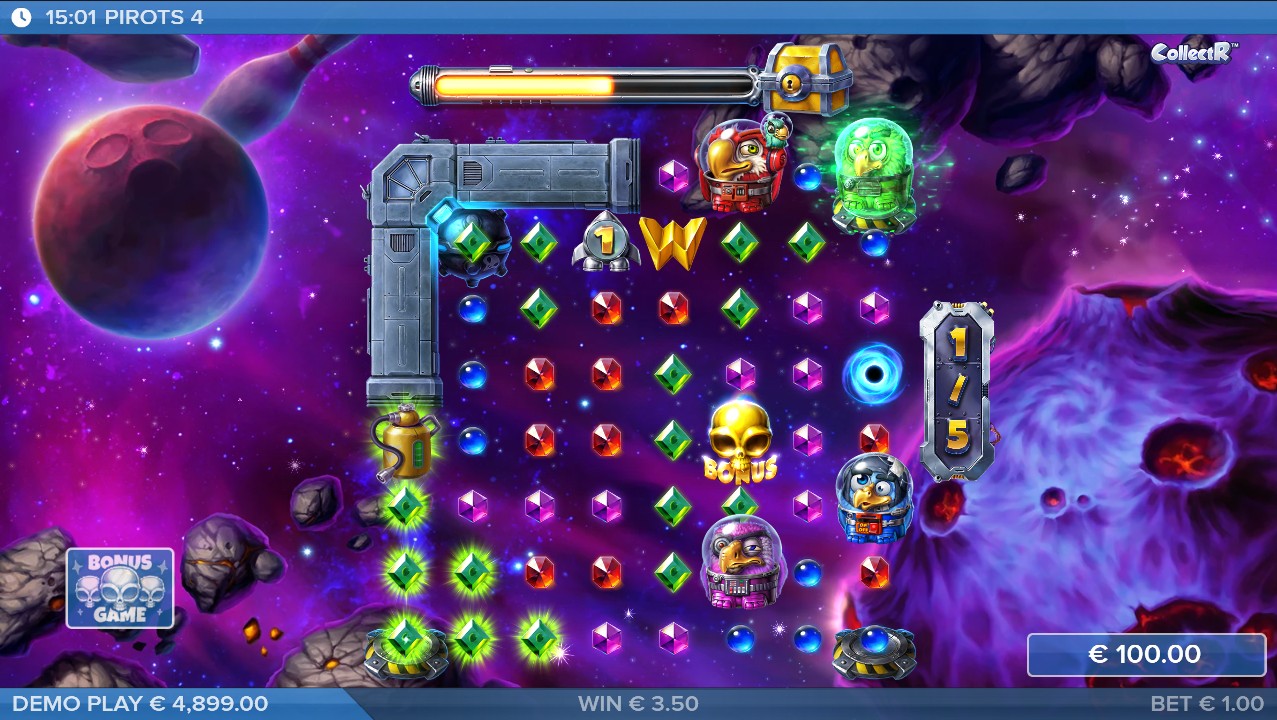 Pirots 4 slot review CollectR bonus feature